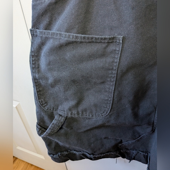 DICKIES Black Skirt Overall Size Large 100% Cotton Women Ajustable Straps - Picture 8 of 11